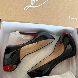 Christian Louboutin-  Black New Very Privé Platform Pumps